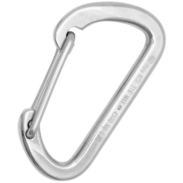 D Shape Wire Gate Asymmetrical steel carabiner KONG